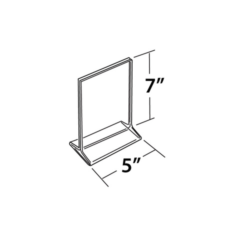 Azar Displays 5"W x 7"H Top-Load Two Sided Sign Holder, PK10 142710